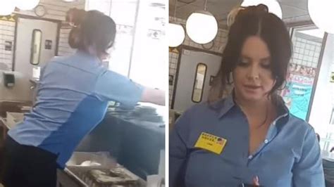 Lana Del Rey seen working in Waffle House restaurant: Photos | Herald Sun