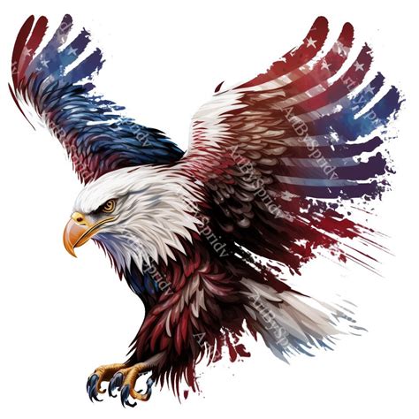 USA Patriotic Eagle Flag PNG Transparent Clipart Abstact Design ...