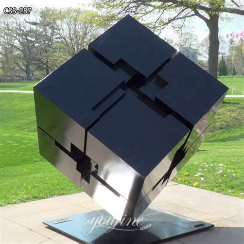 Advanced Metal Rubik’s Cube Sculpture Outdoor Decor - YouFine