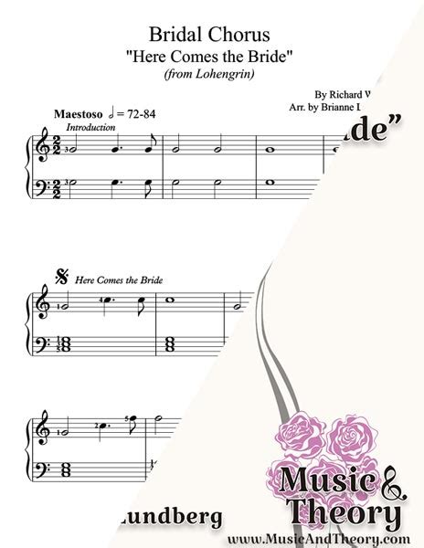 Here Comes the Bride Piano Sheet Music | MusicAndTheory.com