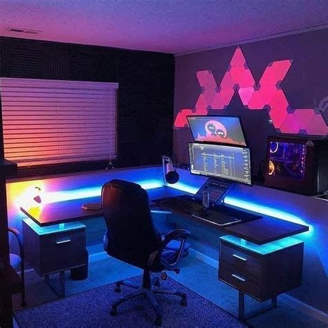 LED STRIP LIGHT W/ REMOTE CONTROL | Video game rooms, Computer gaming room, Video game room design