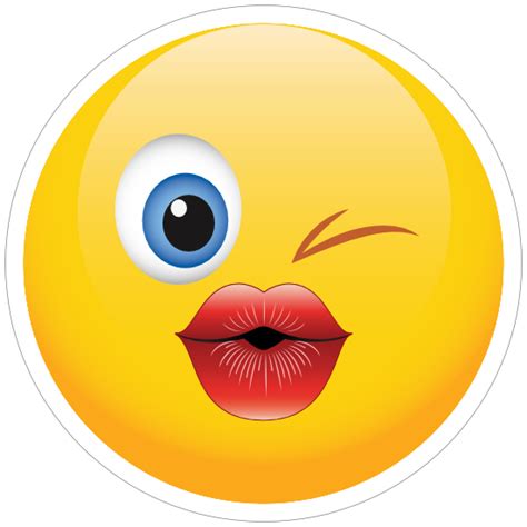 Cute Blowing a Kiss Emoji Sticker