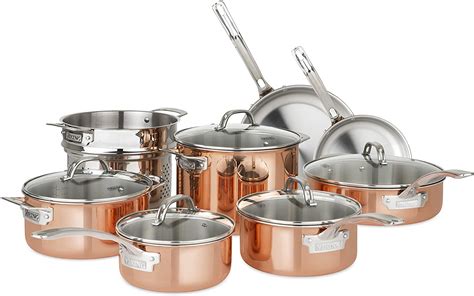 Lot Detail - Viking Culinary Copper Stainless Steel Cookware Set, 13 Piece