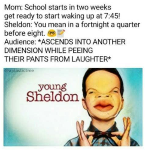 "You mean in a fortnight a quarter before eight" | Young Sheldon | Know ...