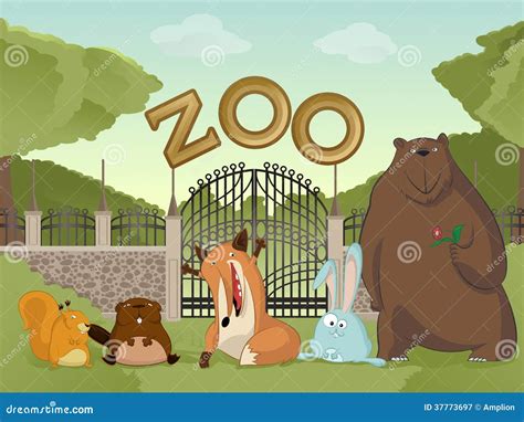 Zoo With Forest Animals Royalty Free Stock Photography - Image: 37773697