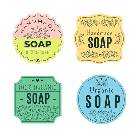 Free Vector | Soap logo template set