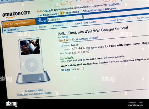 Amazon website screenshot Stock Photo - Alamy