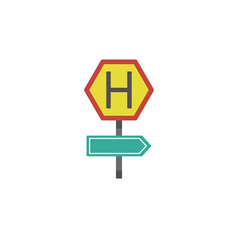 Hospital ahead colored vector icon 22415106 Vector Art at Vecteezy