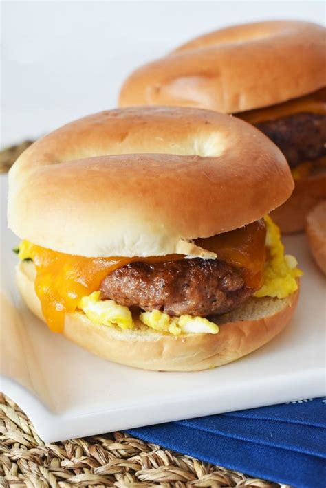 Sausage, Egg, & Cheese Breakfast Sandwiches