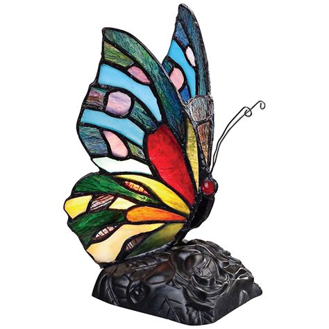 Quoizel Butterfly 9" High Tiffany-Style Accent Lamp - #3X535 | Lamps Plus | Tiffany style ...