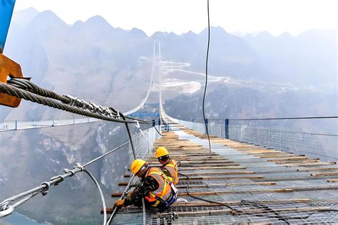 Construction Underway On World's Highest Bridge