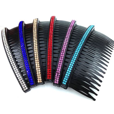 ETEREAUTY 5Pcs Hair Comb 20 Teeth Rhinestone Comb Pin Clip Bridal Hair Combs Accessory for Women ...