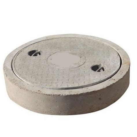 Gray Concrete Manhole Cover, For Construction, 500mm at Rs 1200/piece in Lucknow