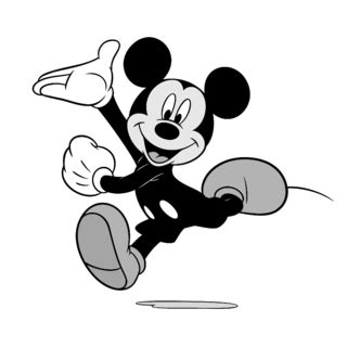 Mickey Mouse Logo Black and White (1) – Brands Logos