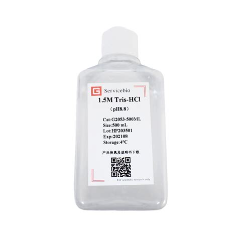 1.5 M Tris-HCl Buffer 500ml pH 8.8 Gel Preparation Solution - China Gel Preparation Buffer and ...