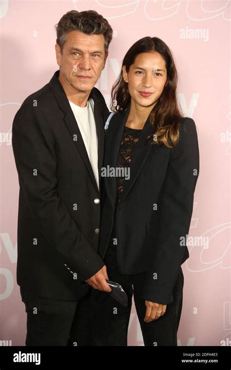 Marc Lavoine and his wife Line Papin attends Etam Live Show 2020 photocall during Paris Fashion ...