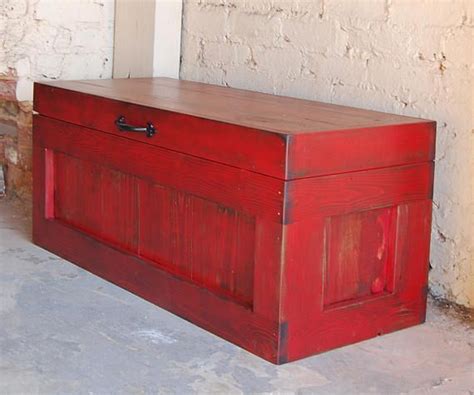 Hope Chest/Coffee Table/ Entry/ Trunk/ Wooden Chest/ Red/ Reclaimed ...