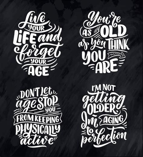 Premium Vector | Set with modern and stylish hand drawn lettering slogans.