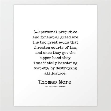 thomas moore quote about personal practice and financial greed art print