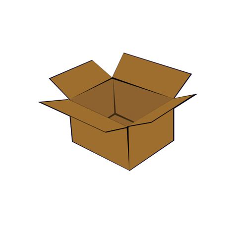 Cardboard box vector clip art | Free SVG