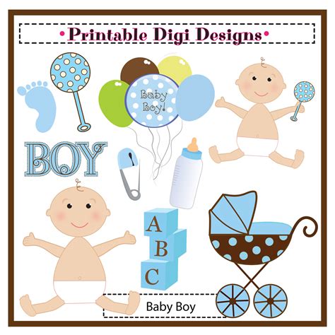 7 Best Images of Free Printable Baby Boy Shower Clip Art - Baby Boy Border Clip Art Free, Free ...