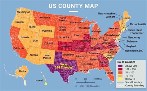 US County Map - Answers