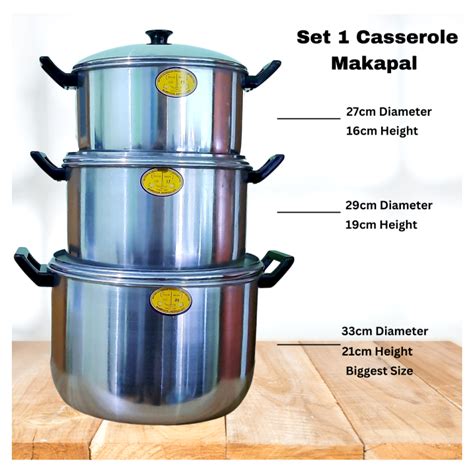 Kaserola Set Casserole Makapal Aluminum Heavy Duty | Lazada PH