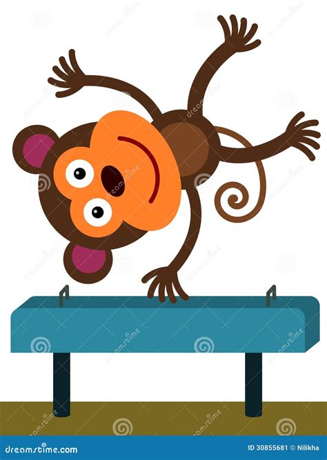 Monkey On A Beam Stock Image - Image: 30855681