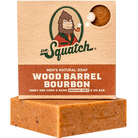 Dr. Squatch Wood Barrel Bourbon Bar Soap | Berings