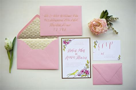 Gold and Pink Wedding Invitations - Elizabeth Anne Designs: The Wedding Blog