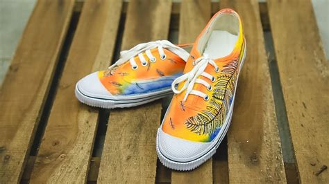 How to paint on Canvas Shoes - YouTube