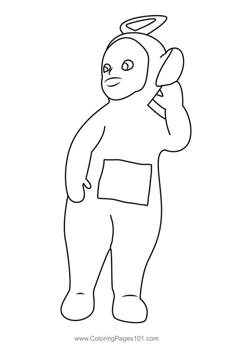 Lovely Tinky Winky Coloring Page for Kids - Free Teletubbies Printable Coloring Pages Online for ...