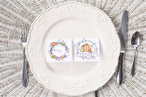 Thanksgiving Name Tags Printable, Thanksgiving Place Cards Downloadable, Buffet Food Tag ...