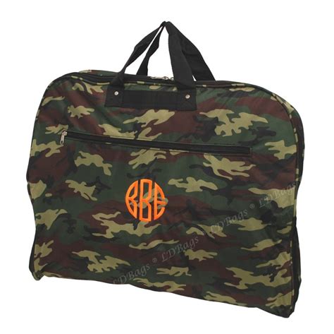 Monogram Personalized Camo Garment Bag Men Boys Clothes Bag