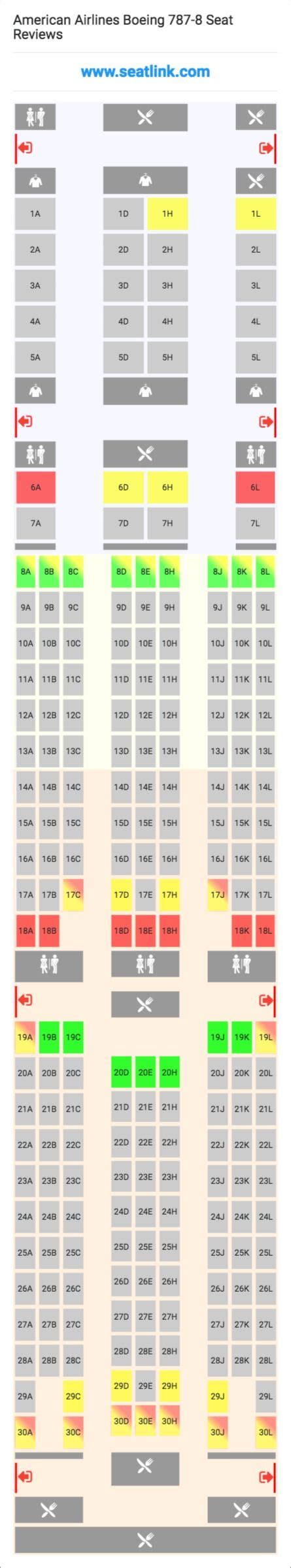 American Airlines Boeing 787-8 (788) Seat Map