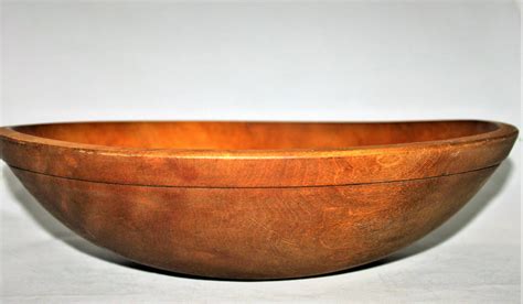 Antique Large Wood Dough Bowl Solid Maple, Center Piece