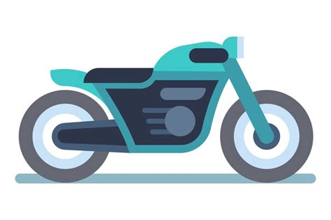 Motorbike icon. Side view motorcycle. Cartoon bike