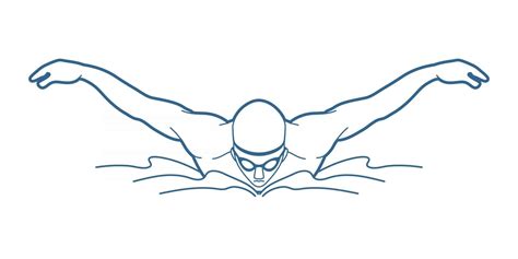 Outline Swimmer Action Sport Swimming 2530505 Vector Art at Vecteezy