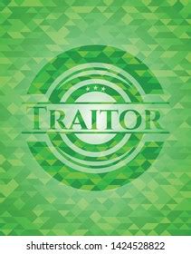 Traitor Green Emblem Mosaic Background Vector Stock Vector (Royalty ...