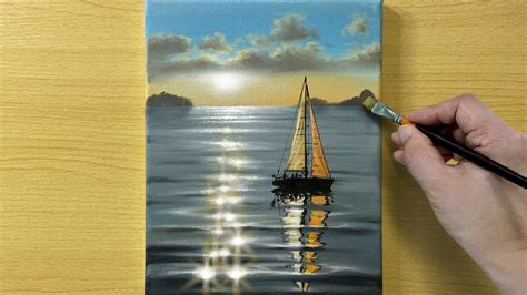 Sunrise Seascape / Acrylic Painting for Beginners / STEP by STEP #218 / 일출 아크릴화 - YouTube in ...