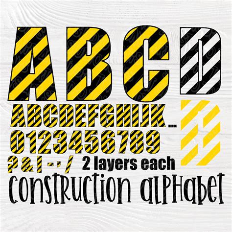 Construction font SVG Under construction svg Construction | Etsy