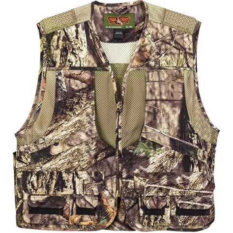 Mossy Oak Camo Mens Deluxe Front Loader Hunting Shooting Vest -Turkey- Bird, Breakup Country, 4X ...