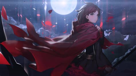 Ruby Rose Flower Petals Rwby Live Wallpaper - MoeWalls