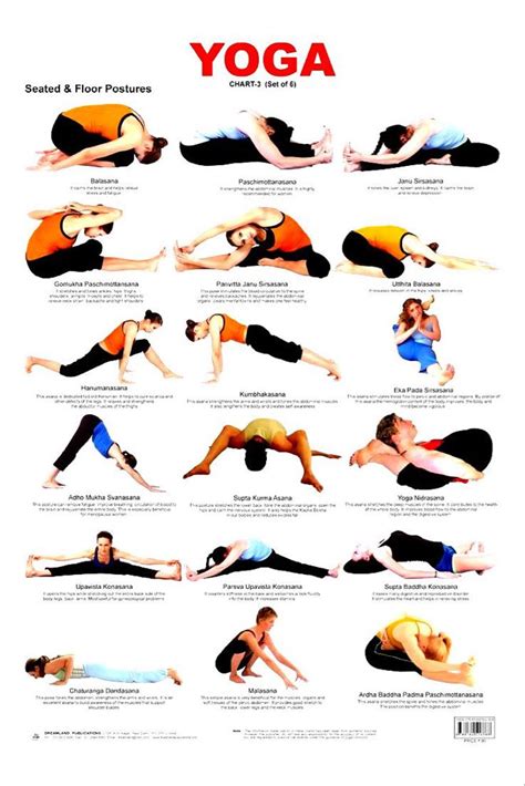 a poster showing yoga poses for beginners