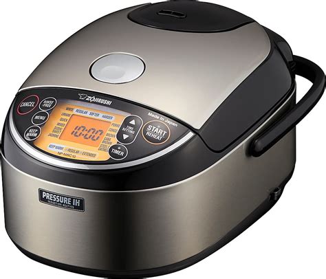 Zojirushi 5.5 Cup Pressure Induction Heating Rice Cooker Stainless Steel Black NP-NWC10XB - Best Buy