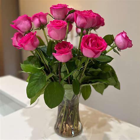 Long Stem Pink Rose Bouquet