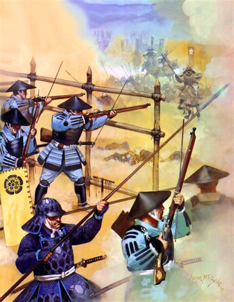 Barricades at Nagashino 1575 Samurai Weapons, Samurai Armor, Japanese History, Asian History ...