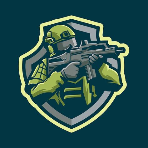 Premium Vector | SOLDIER CHARACTER MASCOT LOGO DESIGN