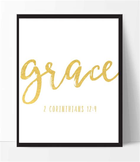 Bible Verse Printable Gold Scripture Wall Art 2 Corinthians | Etsy