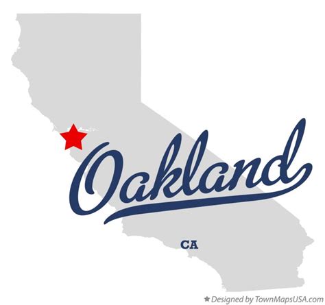 Map of Oakland, CA, California